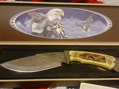 Bald eagle fixed blade