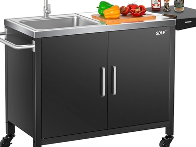 gdlf outdoor grill table with sink
