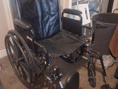 Drive Medical Wheelchair with Black Vinyl Upholstery
