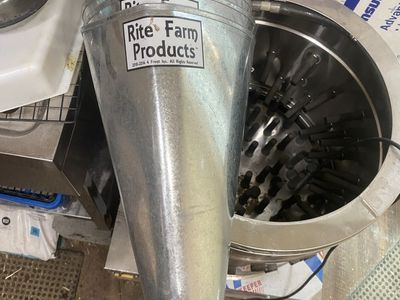 Rite Farm Products Chicken Plucker Machine & Galvanized Restraining Cones
