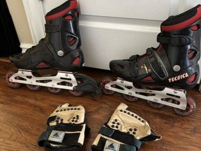 Tecnica Inline/Rollerblades – Men's Size 9½ + Protective Pads – $50 OBO
