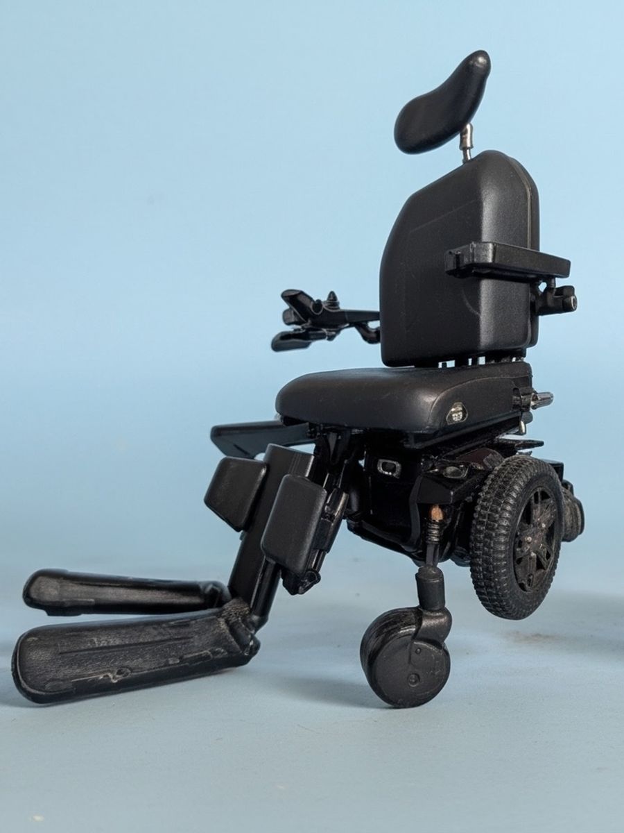 Quantum Edge Power Wheelchair with Joystick and Headrest