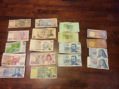 vintage banknotes