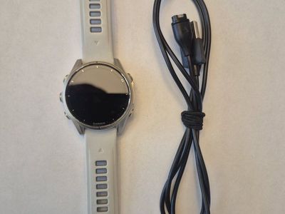 Garmin Fenix 8 Sapphire Smart Watch - 43mm - White Band with Charging Cable