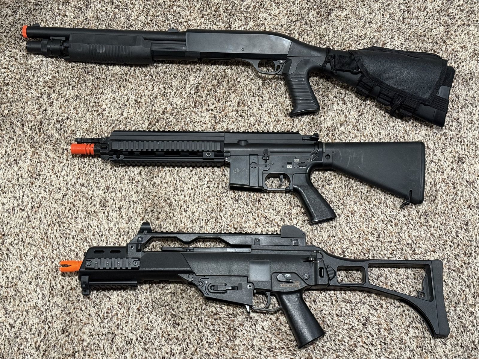 Airsoft (4) Rifles (1) Shotgun (50+) Misc Parts