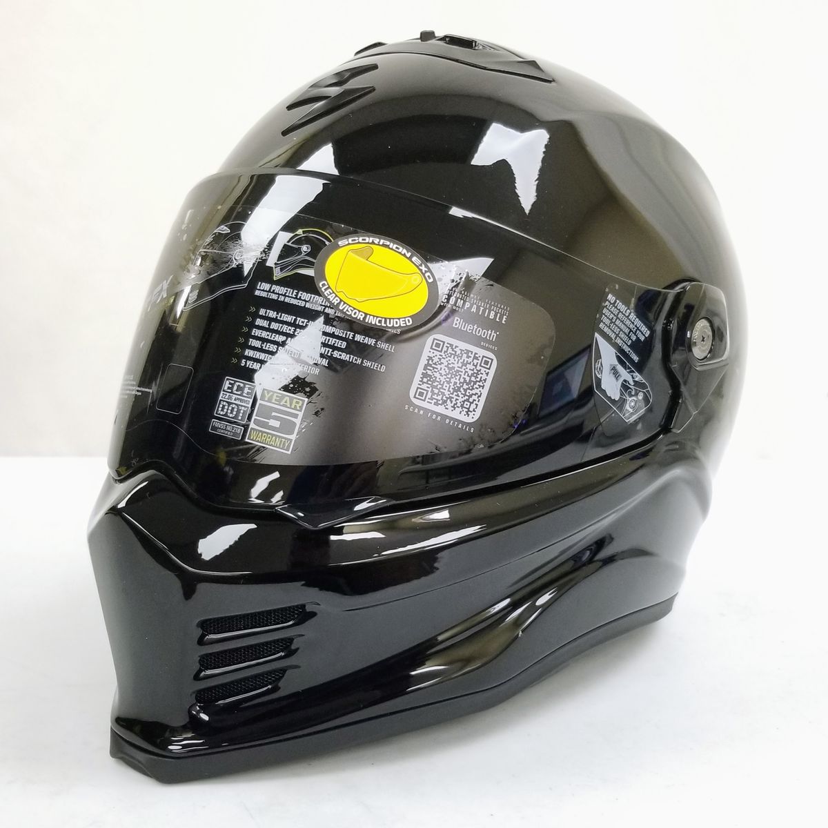 Scorpion Exo Covert FX Full Face Helmet Gloss Black Size Large (75-2268L-L-R1-S4)