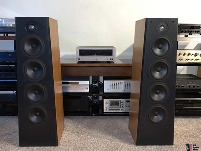 Polk LS 90 floorstand speaker pair in oak veneer finish