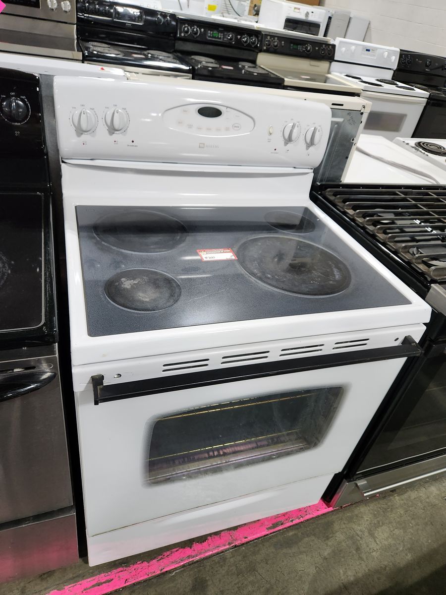 Maytag Electric Smooth Top Range Oven White