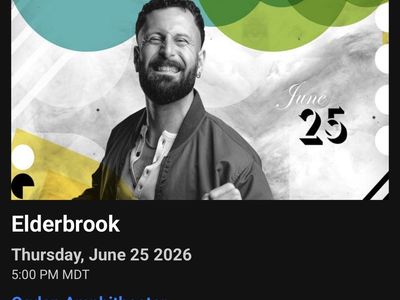 Elderbrook Concert Ticket - June 25, 2026 - Ogden Amphitheater - General Admission (1 of 3 Available)