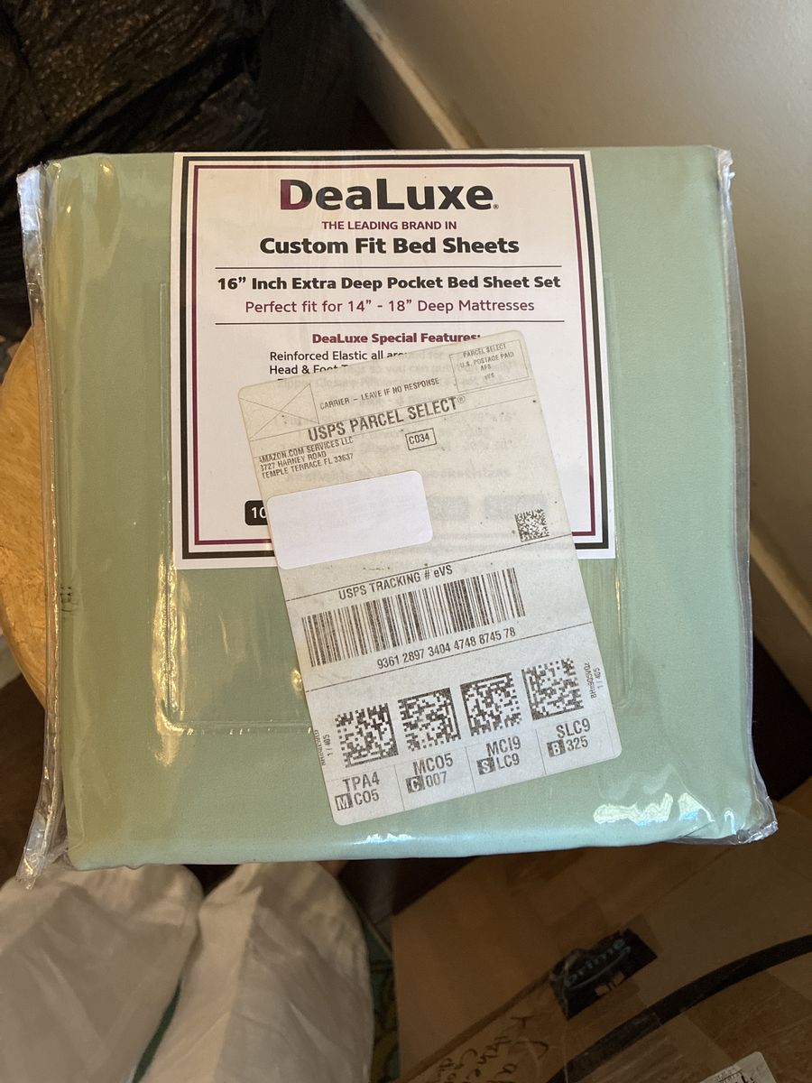 DeaLuxe 16" Extra Deep Pocket Full Bed Sheet Set - Fine Yarn Microfiber - Sage Green - Fundraiser for local young woman