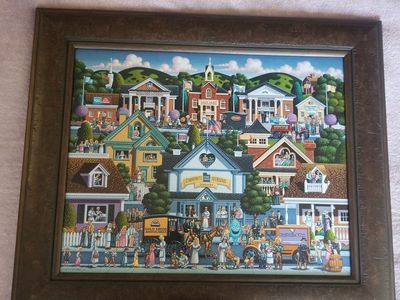 Eric Dowdle Limited Edition Painting - Salt Lake City CNS - Mint Condition with Frame