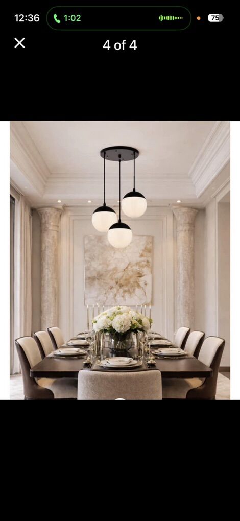 New 3 Light Pendant Chandelier Hanging!