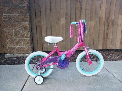 GIRLS GLITTER BIKE, 16" BICYCLE