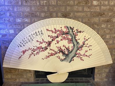 Very large oriental Chinese double sided fan