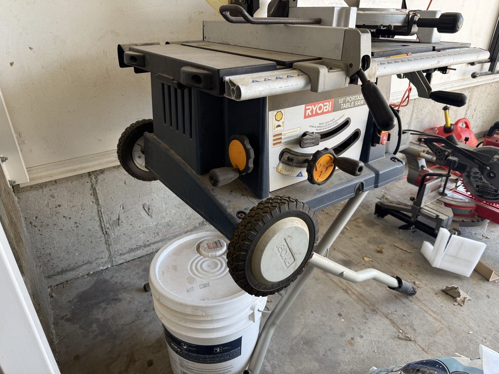 Ryobi 10" Portable Table Saw - Used, Functional with Stand, Great for DIY Projects
