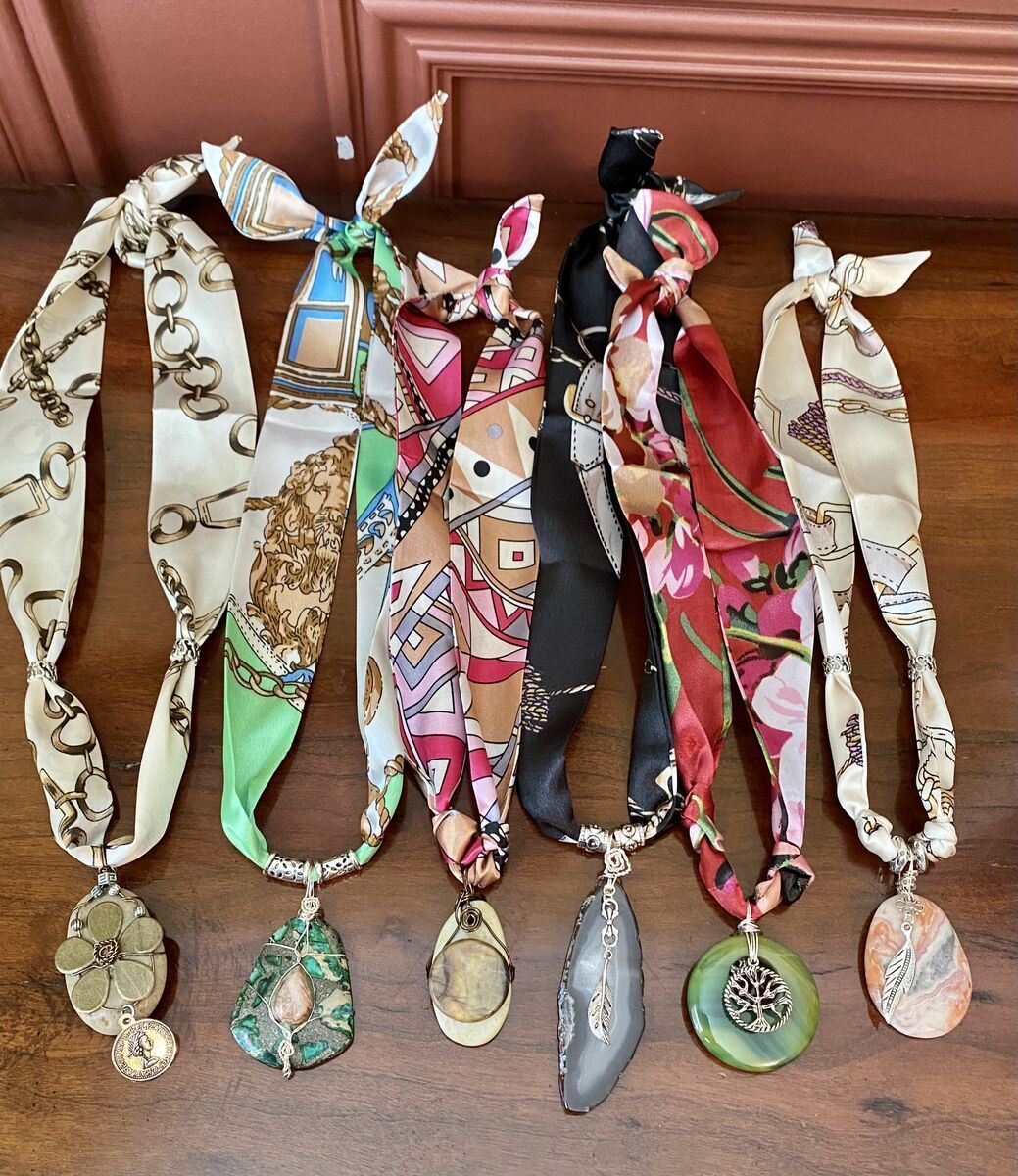 Gorgeous Scarf Pendant Statement Necklaces - Prices Vary $20-$30 - Each One Is Different- C PIX