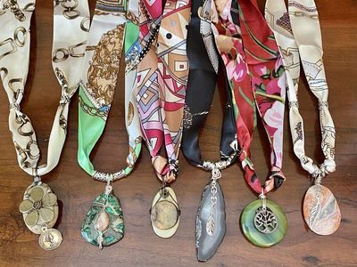 Gorgeous Scarf Pendant Statement Necklaces - Prices Vary $20-$30 - Each One Is Different- C PIX