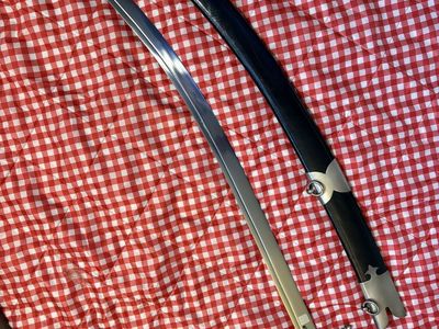 Windlass steel Decorative Curved Blade saber Sword with Scabbard - Ornate Hilt, Wooden Grip