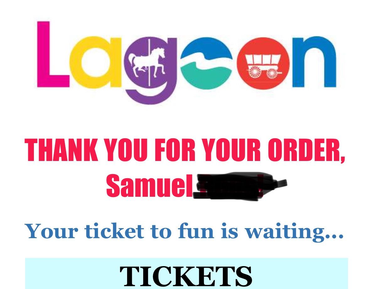 Lagoon tickets 2