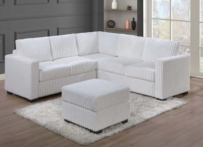 NEW SOFA-SECTIONAL with OTTOMAN and PILLOWS - NEW IN BOX