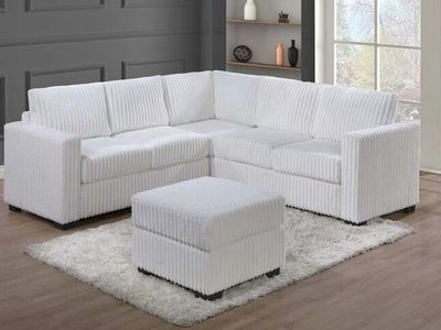 NEW SOFA-SECTIONAL with OTTOMAN and PILLOWS - NEW IN BOX
