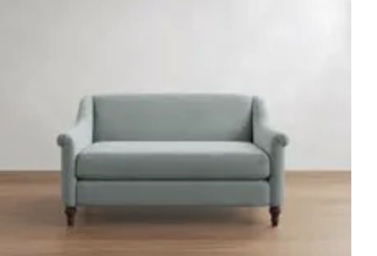 CR LAINE cottage style loveseat settee blue
