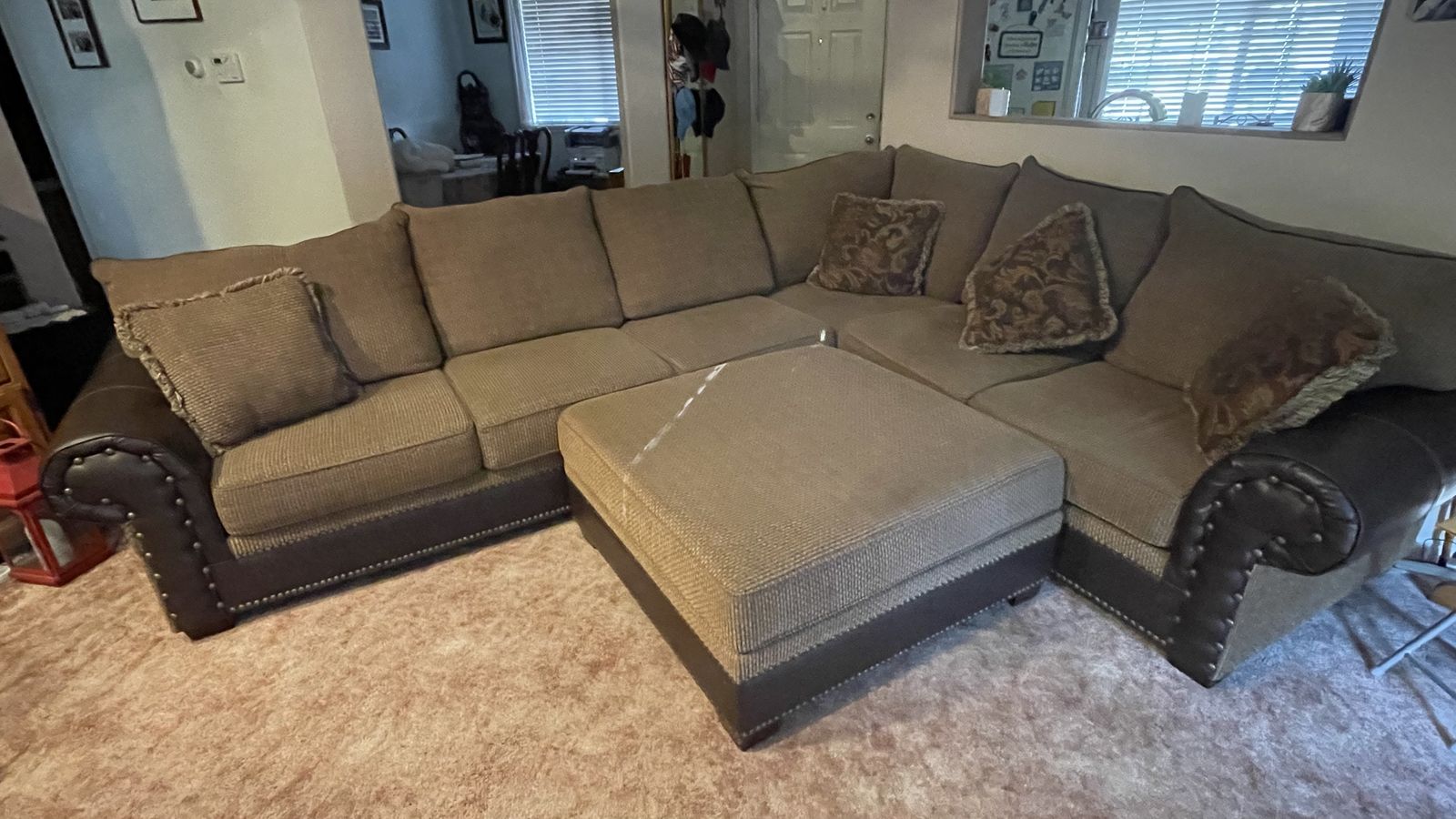 Sectional Couch and Ottoman
