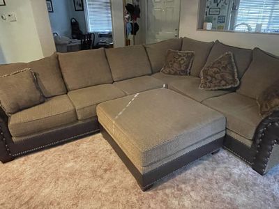 Sectional Couch and Ottoman