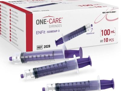 New Box of 10 pcs ONE-CARE 100 mL ENTERAL SYRINGES ENFit IS080369-3