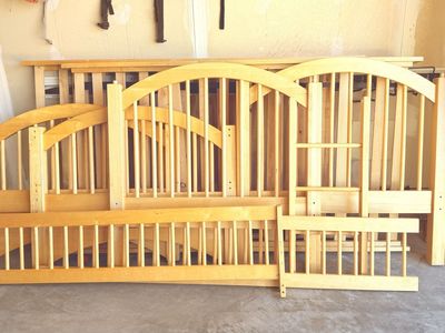 Solid wood twin bunk beds!