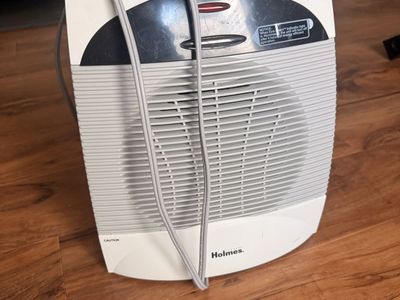 Holmes White Portable Electric Space Heater with Eco-Smart Settings