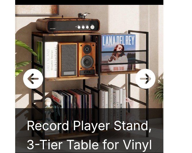 3 Tier Record Player Stand (NEW)