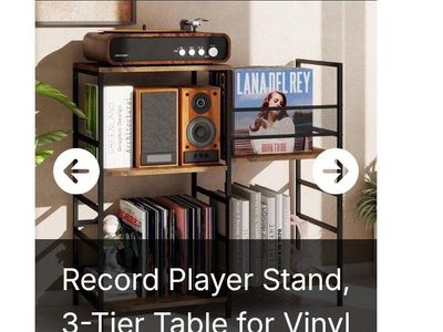 3 Tier Record Player Stand (NEW)