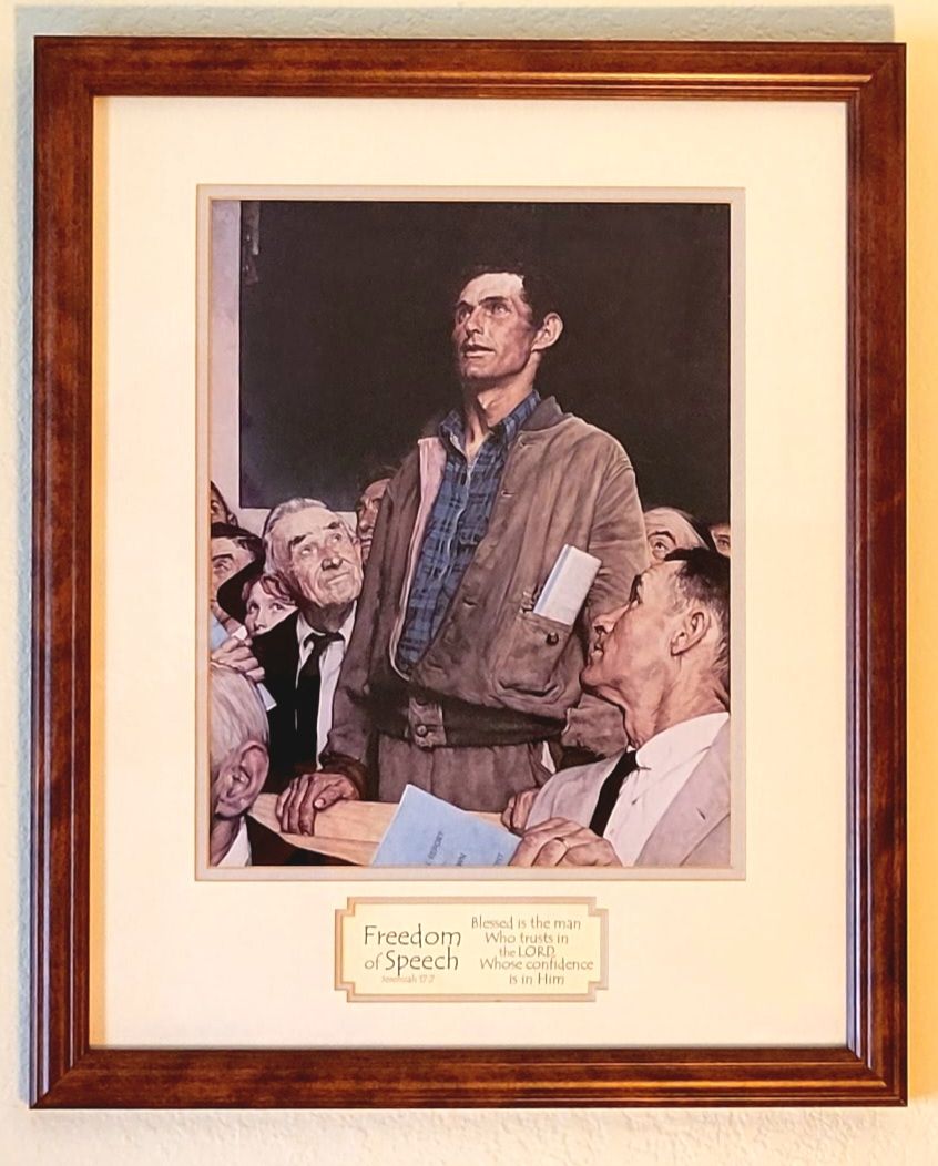 Custom Framed & Matted Print of “Freedom of Speech”