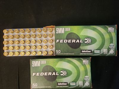 Federal Ballisticlean 100 grain 9mm luger