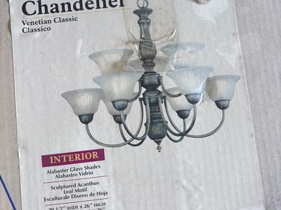 Cordelia Lighting 5039-46 Venetian Classic 9-Light Chandelier Verde Bronze Finish