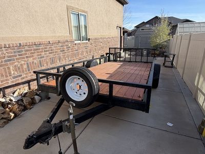 7X14 ft trailer with rear folding ramp