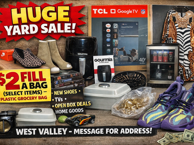 Yard Sale – New Shoes, Open Box Items, $2 Fill-A-Bag (Select Items Only) – 6:30AM–2:30PM