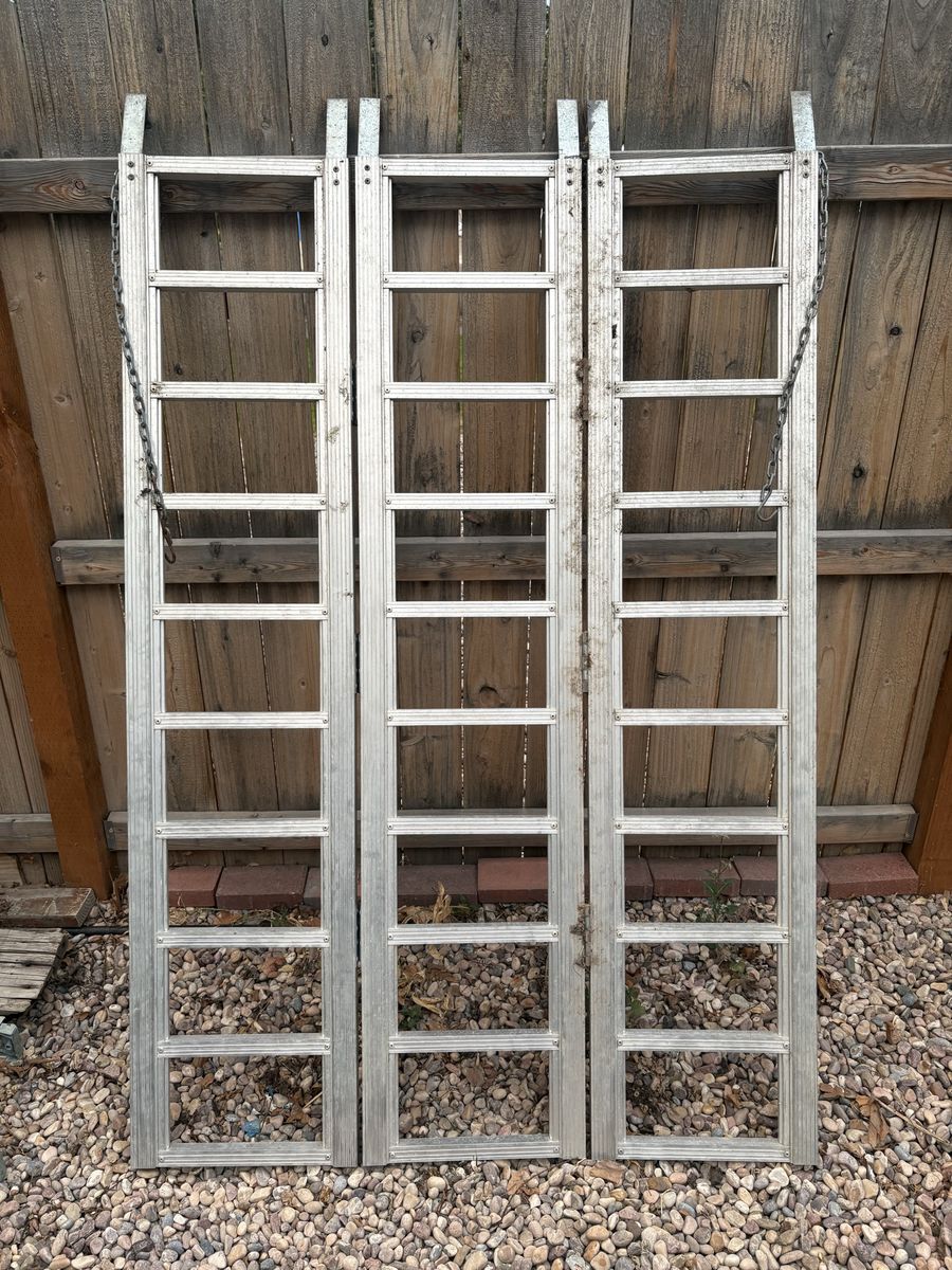 Aluminum Loading Ramp - Heavy Duty All-Purpose Utility Ramps with Chains