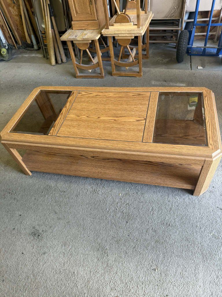 Wood and Gass Coffee Table