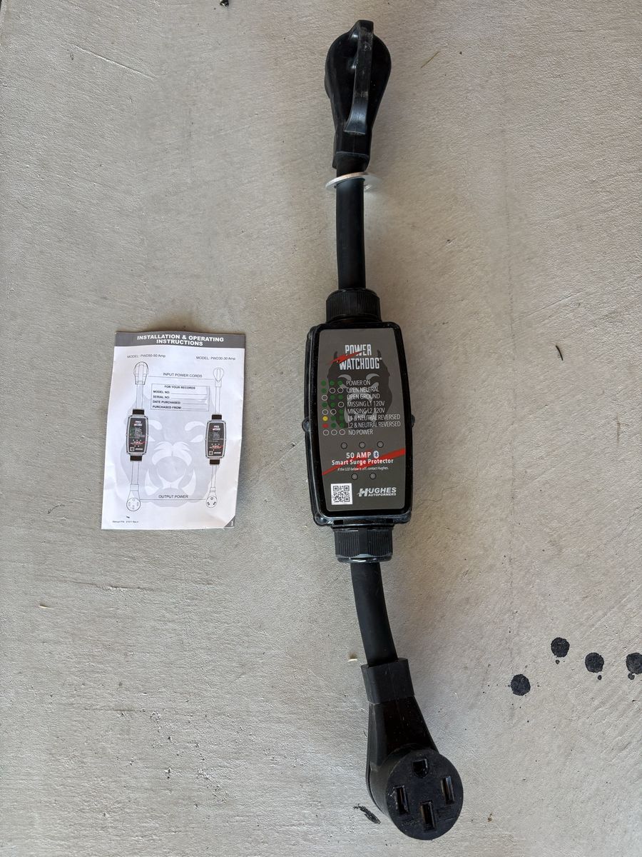 Hughes Power Watchdog PWD50 50 Amp Smart RV Surge Protector w/ Bluetooth, IP65
