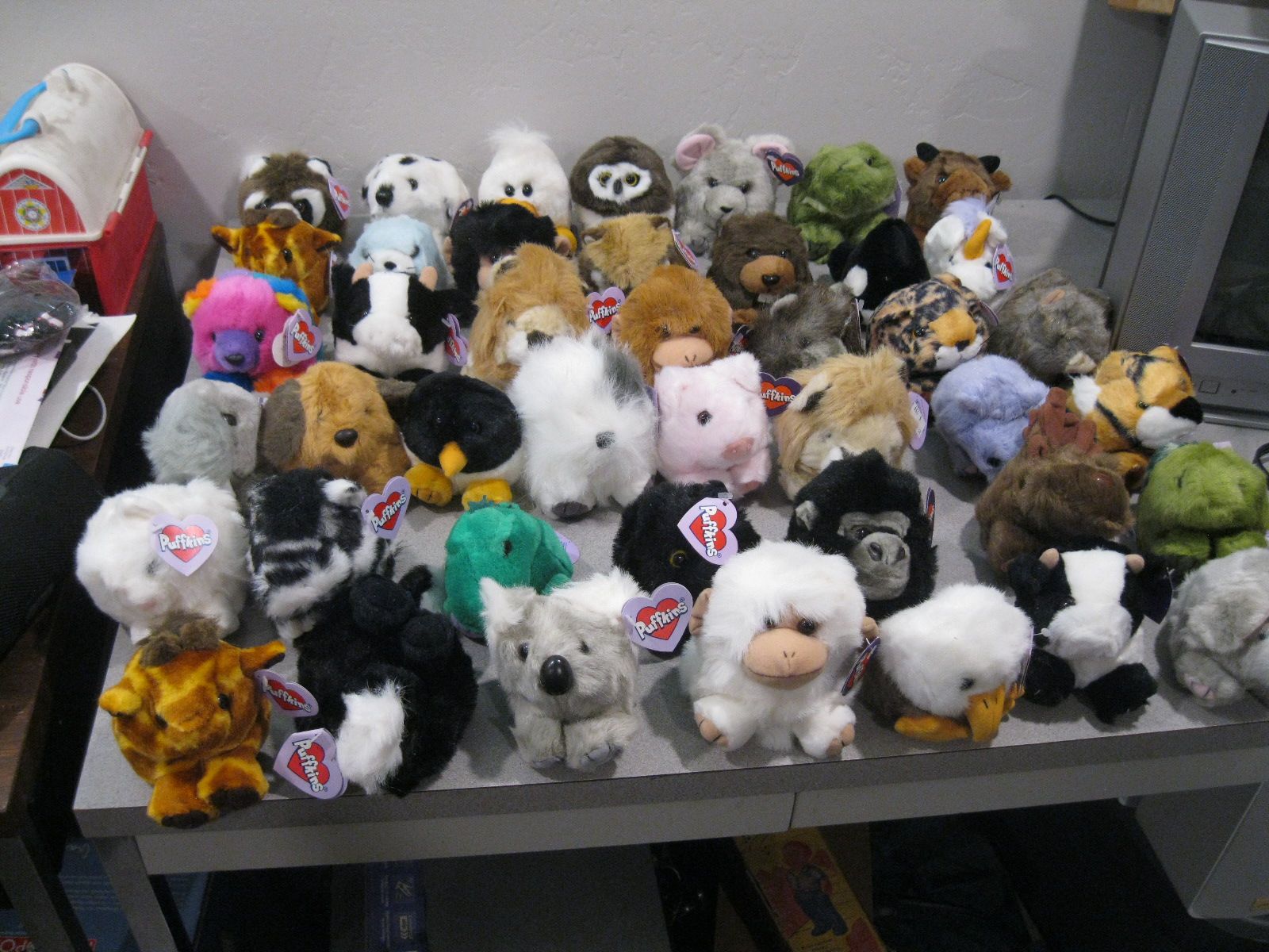 Collection Of 43 New Puffkins Animals With Tags