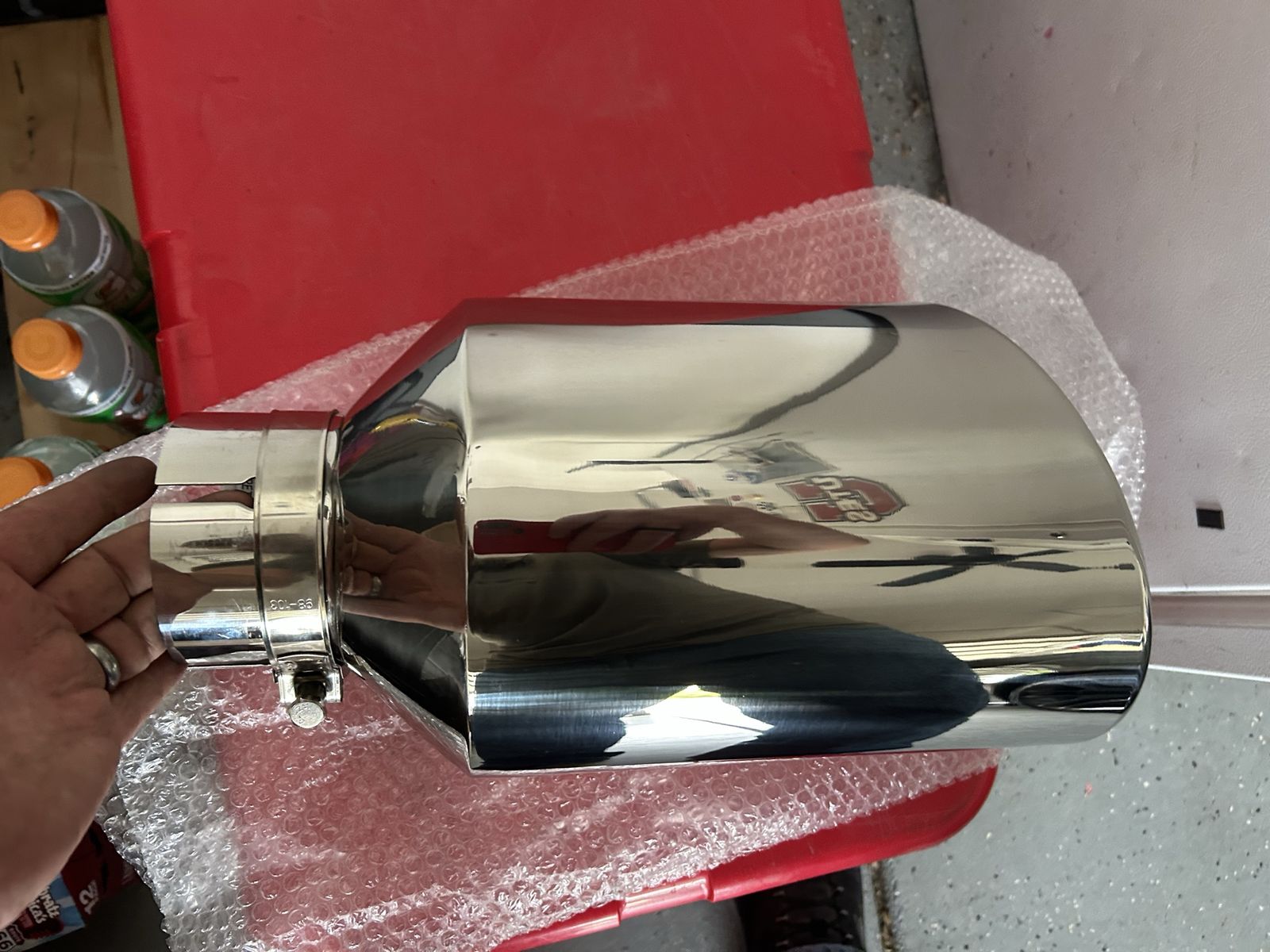 Chrome Exhaust Tip with Clamp - Universal Fit
