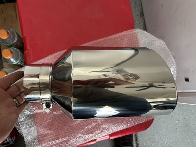 Chrome Exhaust Tip with Clamp - Universal Fit
