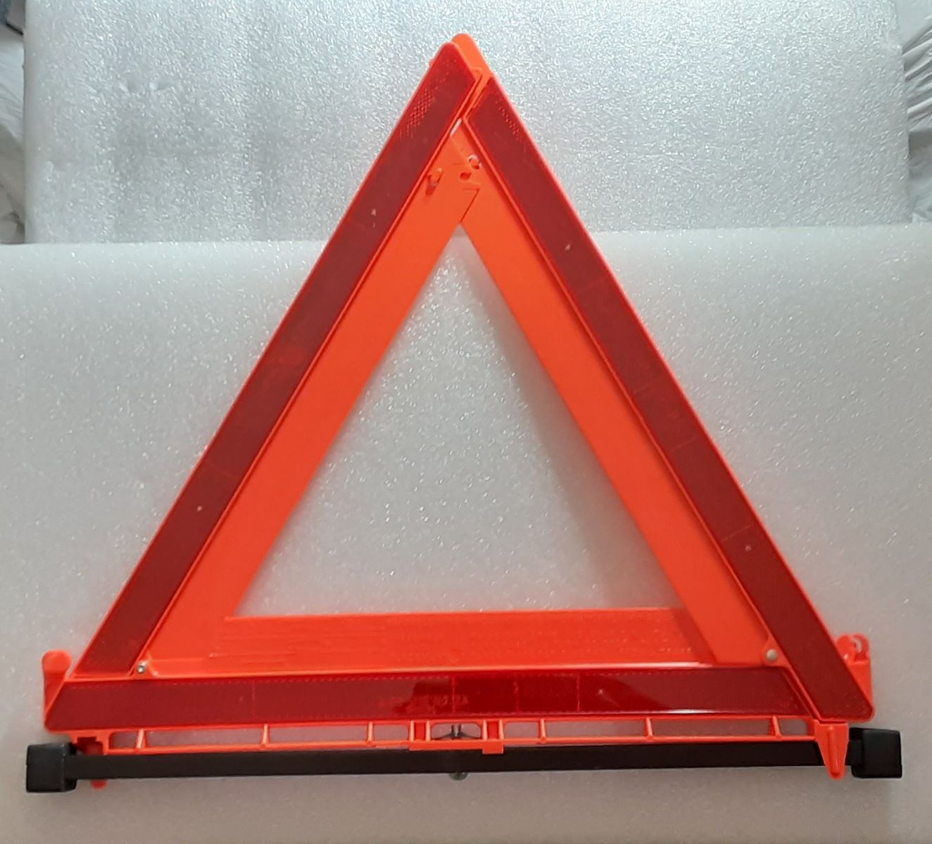 New Heavy Duty Foldable Road Emergency Triangle Set of 3 - Orange Accented with Red Reflector for Night Vision - DOT