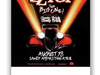 ZZ Top and Cheap Trick Tickets for the show at Sandy Amp on August 18. Gates open at 6pm, show begins at 7pm.