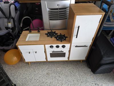 kids play kitchen real wood