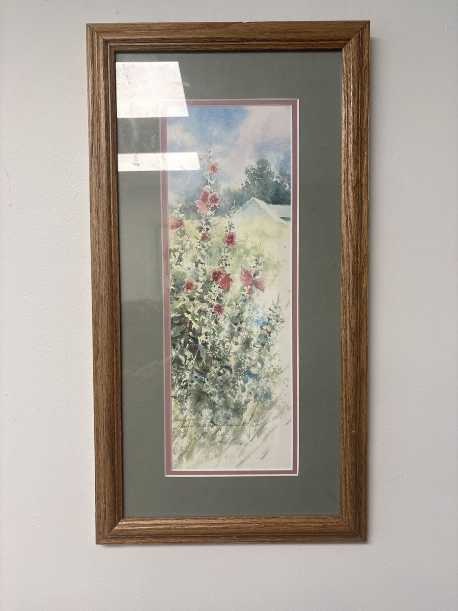 James Harvey Taylor Framed Limited Edition Print 'A Splash of Hollyhocks'