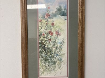 James Harvey Taylor Framed Limited Edition Print 'A Splash of Hollyhocks'