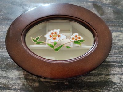 Mele & Co. Vintage Cherry wood stained glass jewel